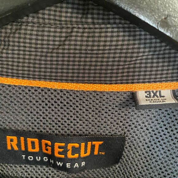 Ridgecut Toughwear 3XL Button Up Men's Shirt, Gray, Outdoorsy Athletic UB-38 - Picture 4 of 9